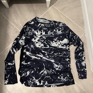 Huk Black and White Performance Shirt